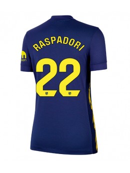 Billige Atletico Madrid Giacomo Raspadori #22 Bortedrakt Dame 2025-26 Kortermet Billige Atletico Madrid Giacomo Raspadori #22 Bortedrakt Dame 2025-26 Kortermet